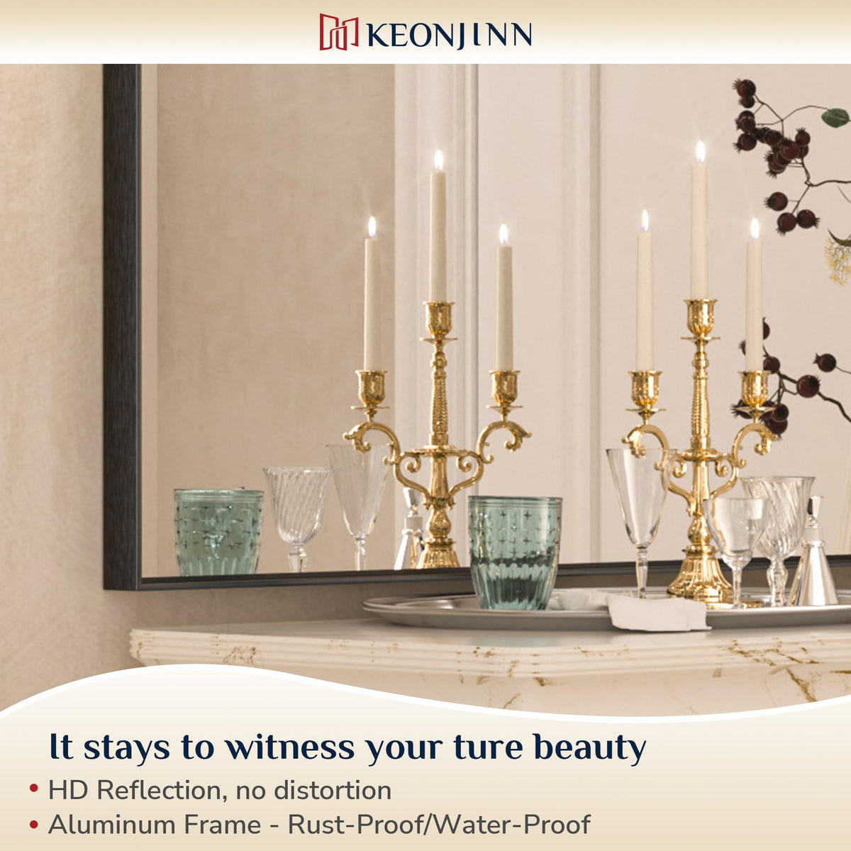 Keonjinn mirror ships with sturdy packaging to prevent damage during transit