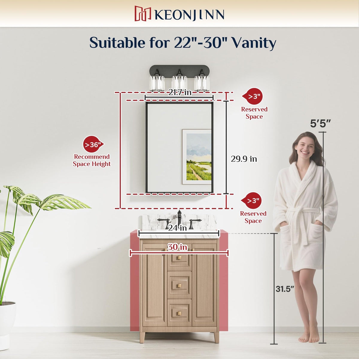 Keonjinn packaging uses thick EVA corner protectors and hardware for safe arrival.