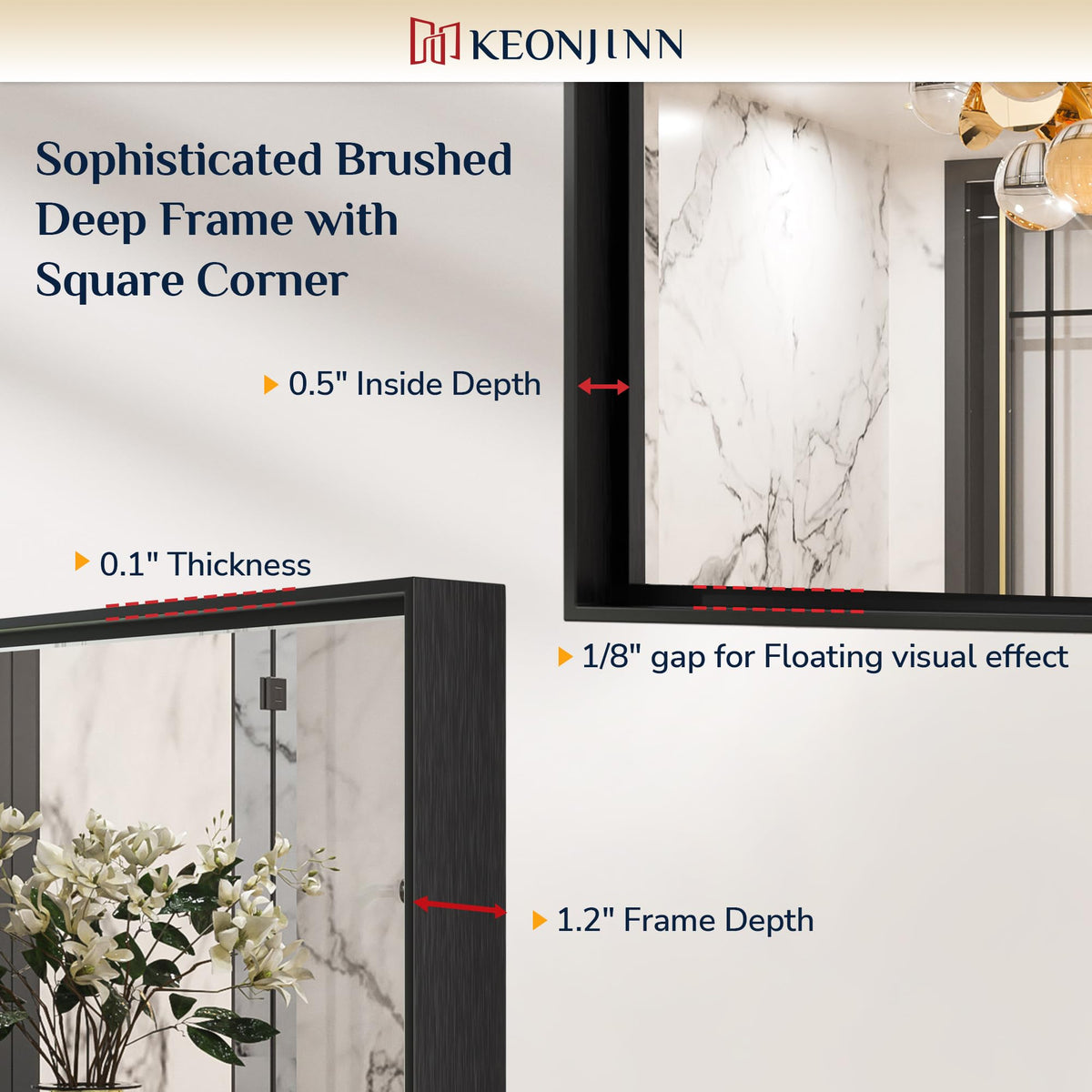 Keonjinn square corner design adds contemporary texture to bathroom spaces