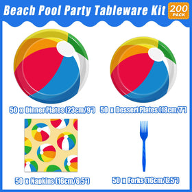 Kepeel beach-ball dessert plates for quick servings at celebrations