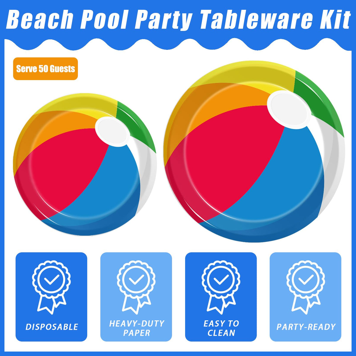 Kepeel beach-ball napkins brighten tables while simplifying cleanup