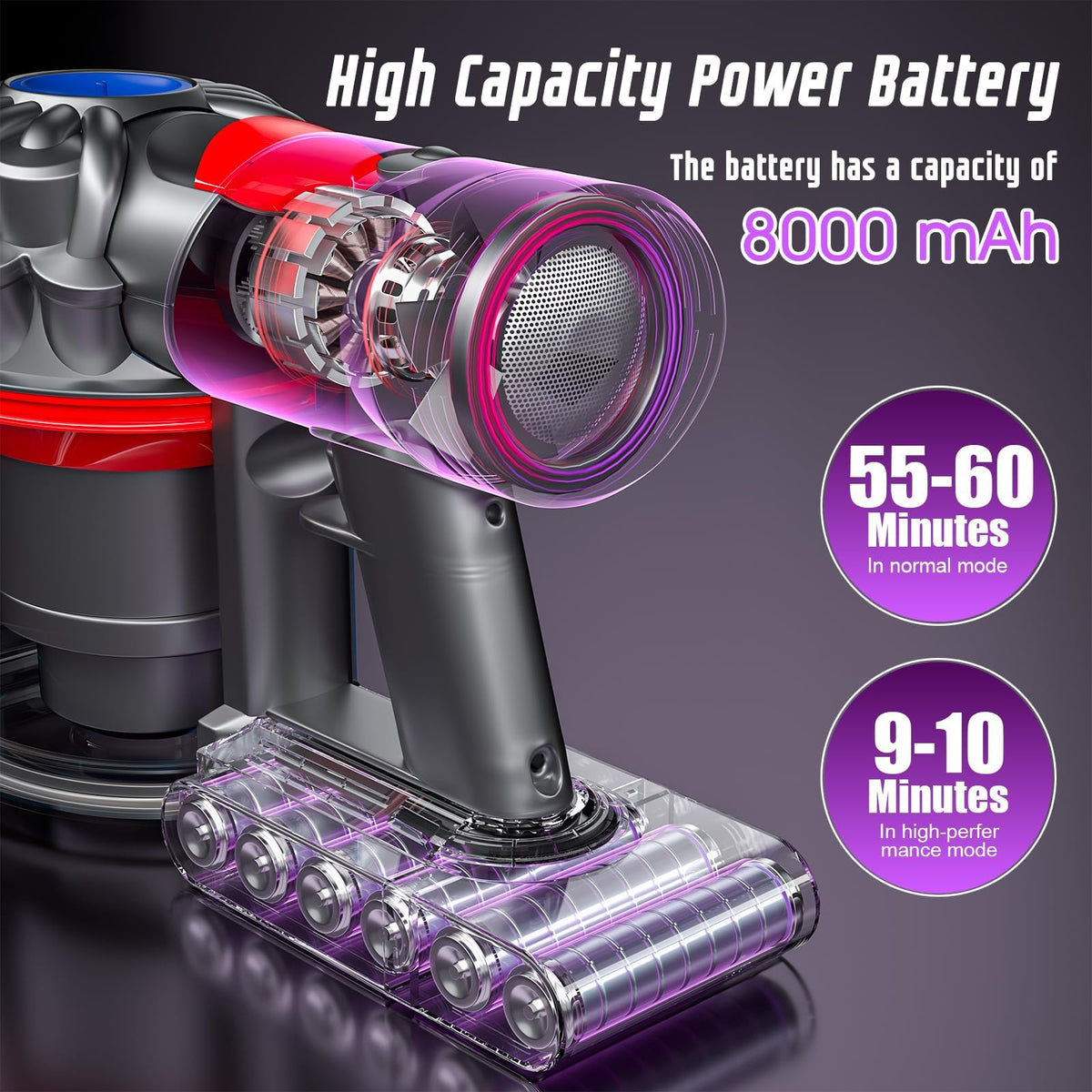 Kepism V8 Absolute battery replacement providing steady power.