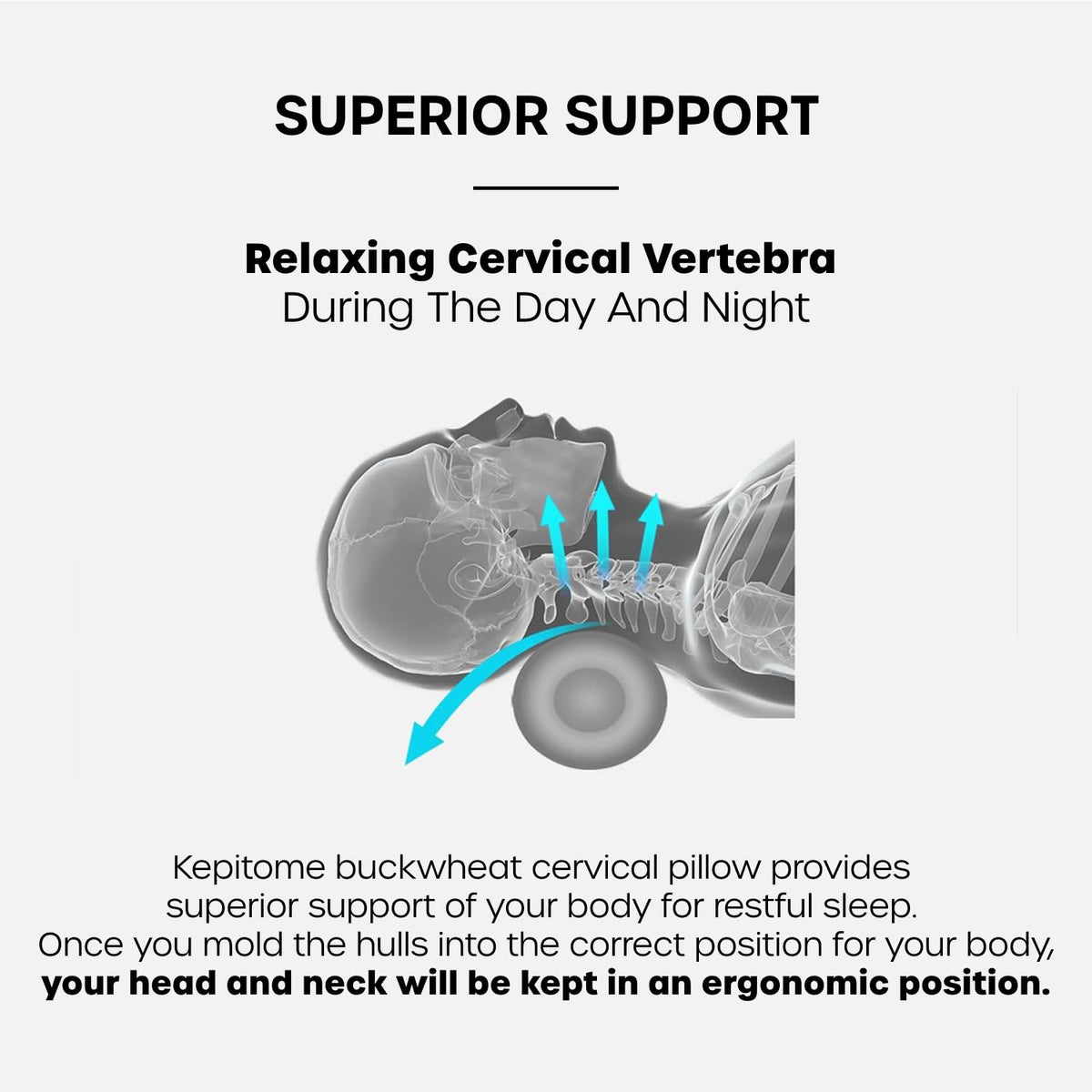 Kepitome compact travel neck rest is ideal for flights or car journeys.