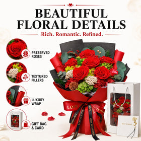 KEPLYKT elegant red bouquet enhances any living space.