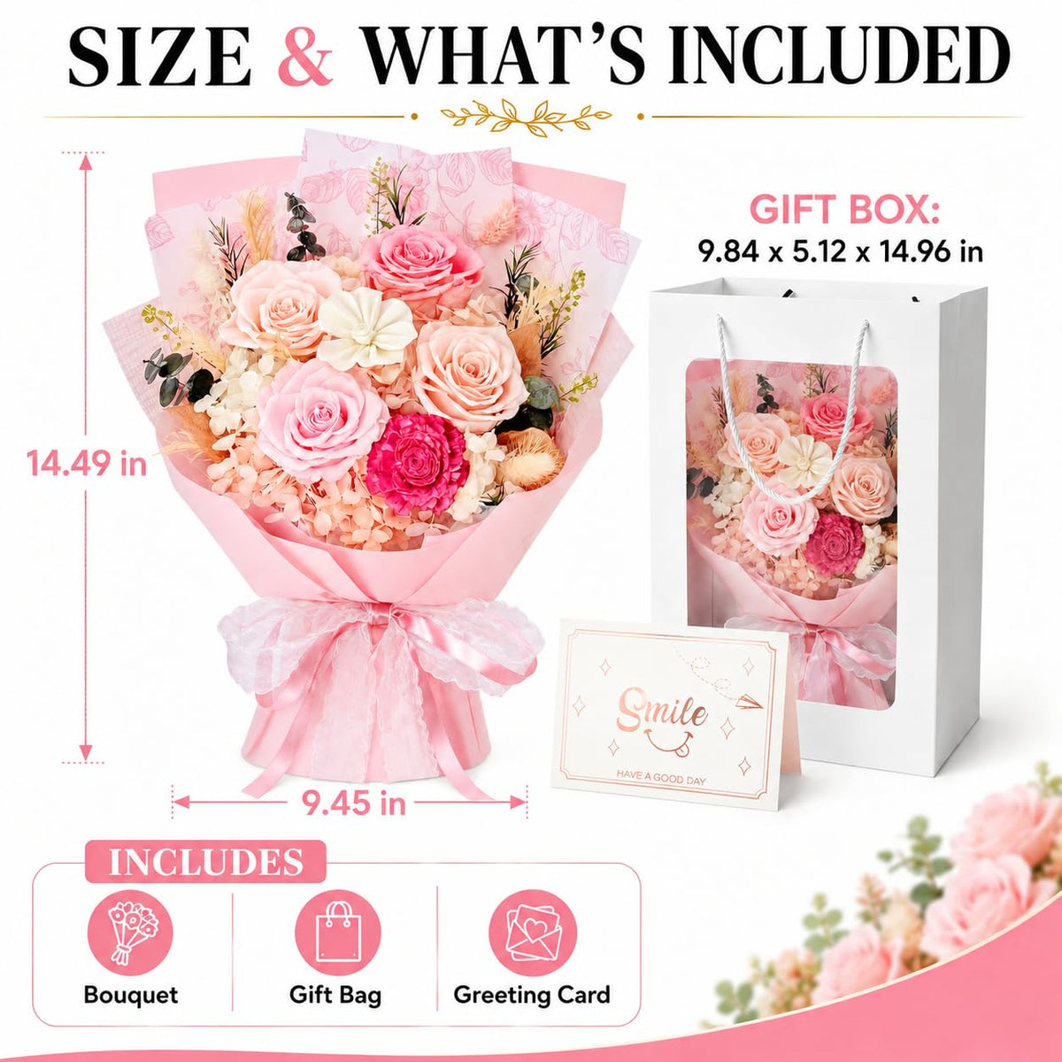 KEPLYKT immortal rose, 3-year lifespan, vibrant centerpiece that stays fresh.