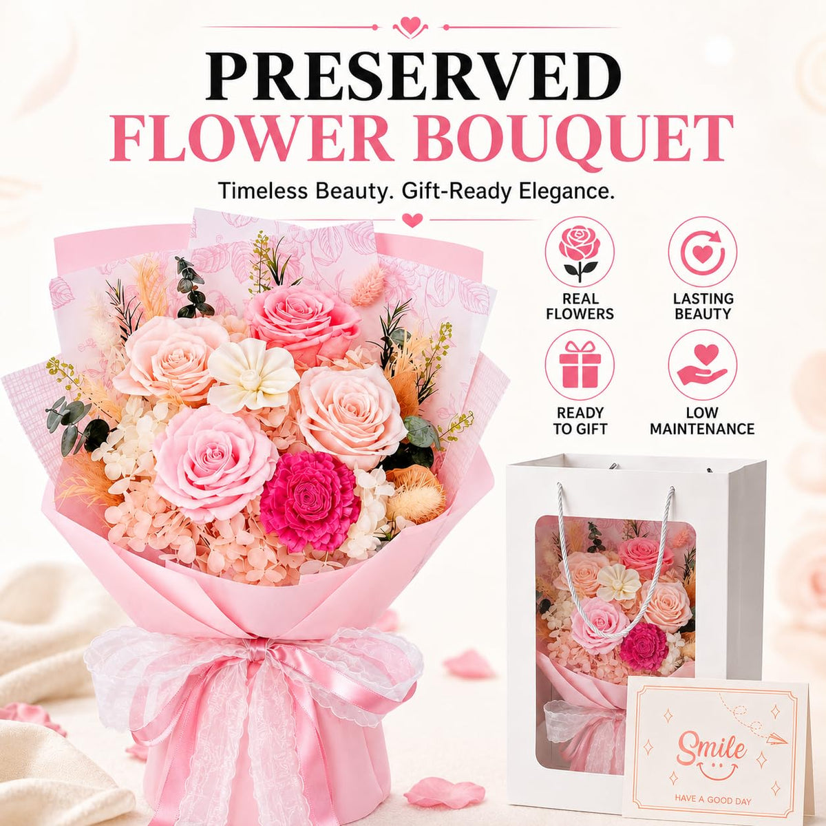 KEPLYKT real roses with natural foliage offer longer-lasting alternative to fresh-cut.