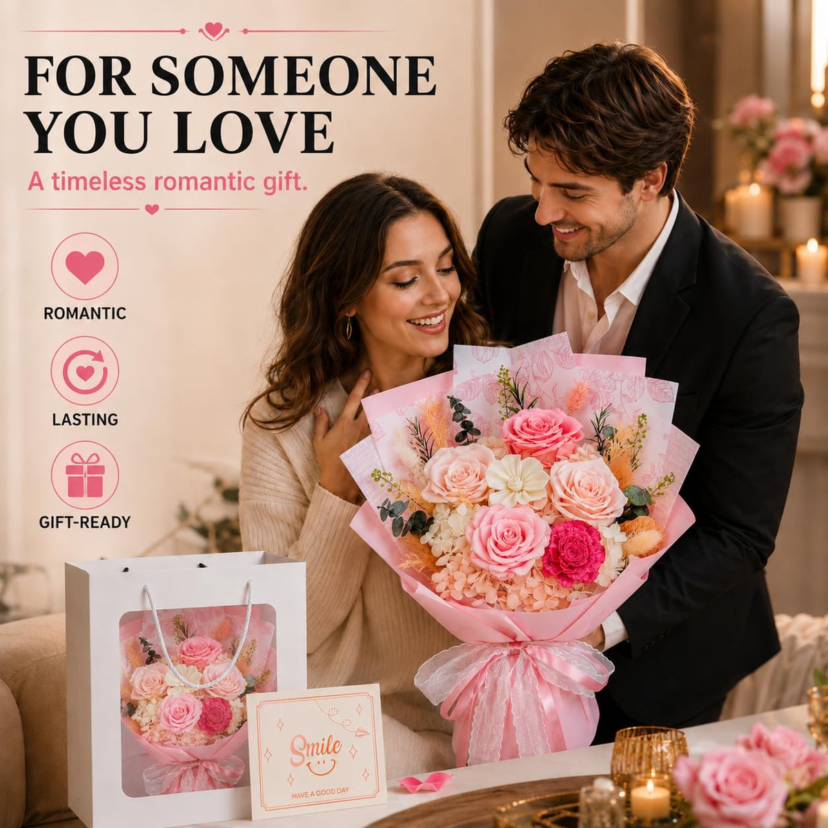 KEPLYKT soft pink palette decor adds luxury to any room.