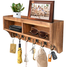 KERESUEDO key-holder-wall-mount with six hooks for quick access and tidy entry