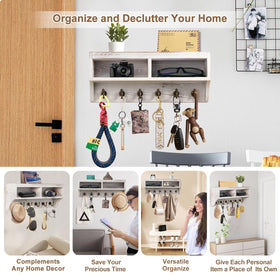 KERESUEDO key holder wall mount with mail organizer stores letters neatly