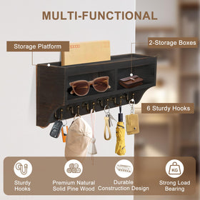 KERESUEDO mail organizer integrated into wall mount keeps papers tidy