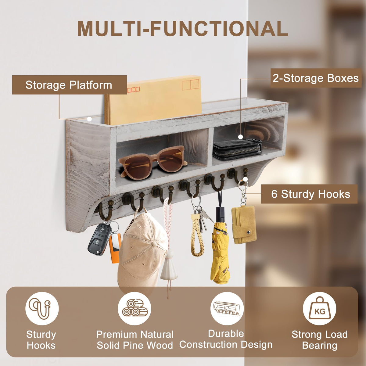 KERESUEDO sunglasses storage compartment by the door for quick access