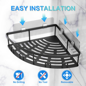 Kerisgo level-bottom corner shelf prevents bottle tipping