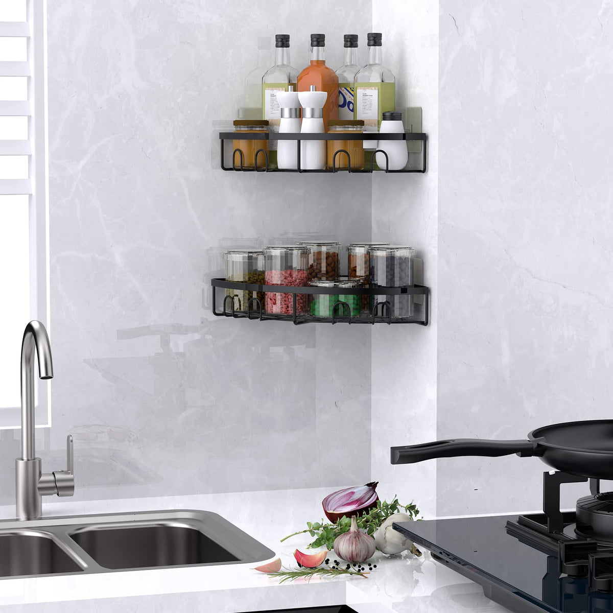 Kerisgo rustproof metal shower organizer resists moisture