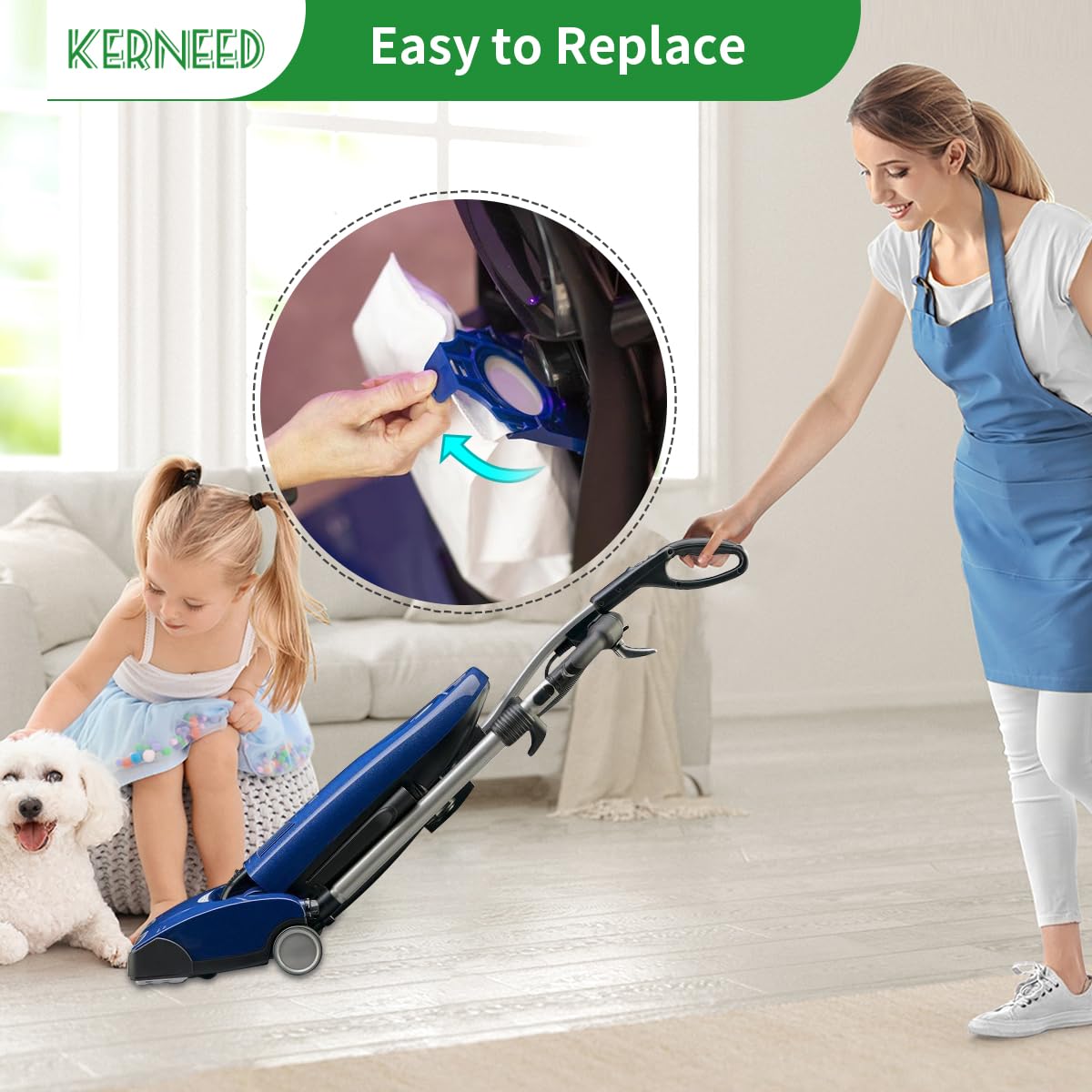 Kerneed 8-pack bags replacement simplifies maintenance and disposal
