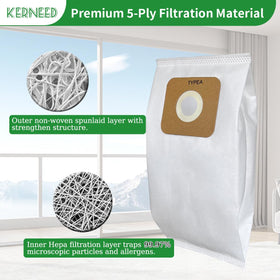 Kerneed easy-installation for mess-free, quick bag changes.