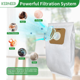 Kerneed large-capacity bags last longer between changes.