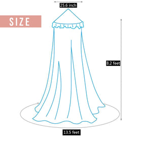 Kertnic Decor Canopy for Kids Bed princess castle design above bed.