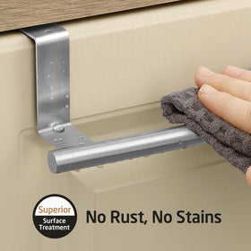 KES easy-install over-door towel rack saves counter space