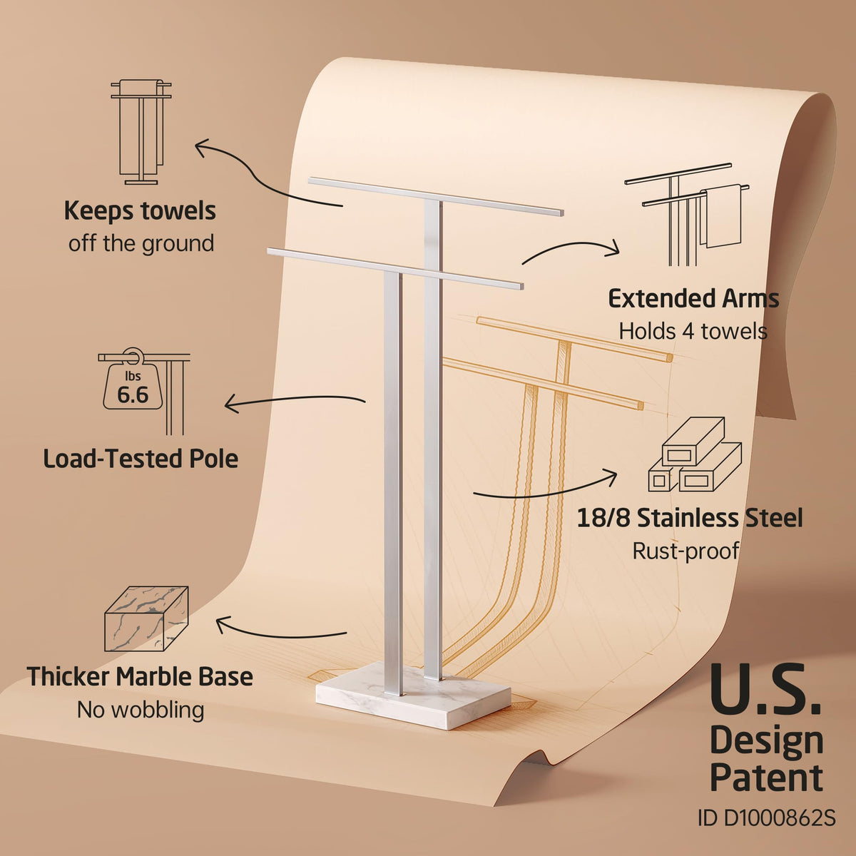 KES easy no-drill assembly with pre-installed screws