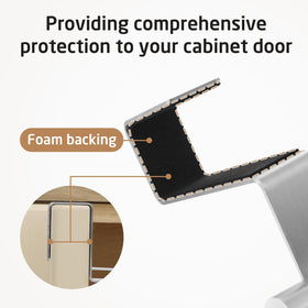KES towel rack with EVA protectors protects cabinet surfaces