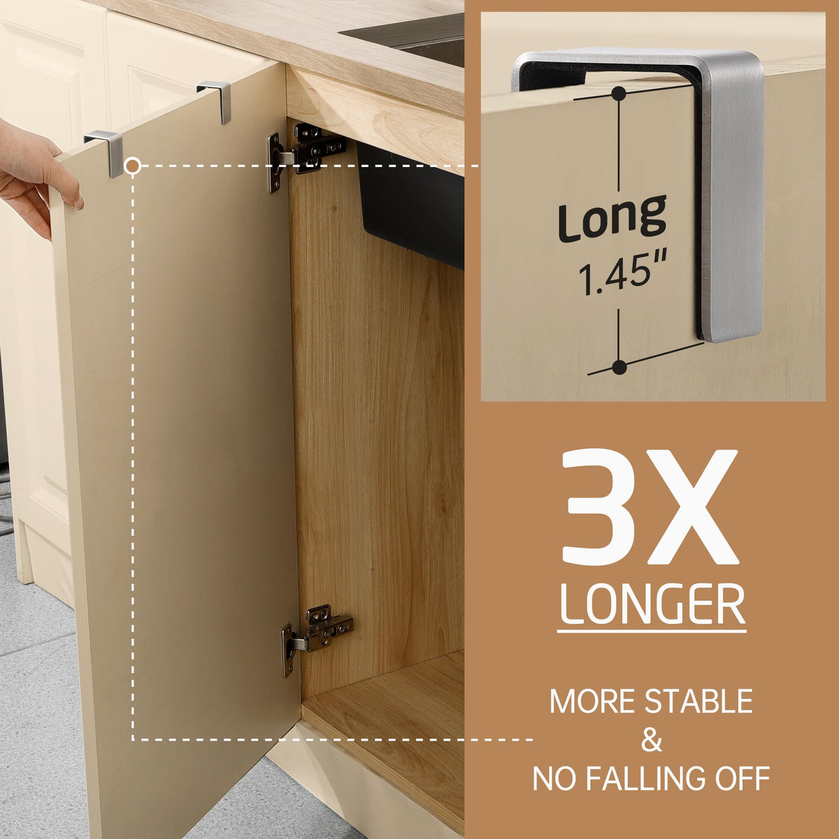 KES SUS304 stainless steel towel bar shows durable, rustproof construction