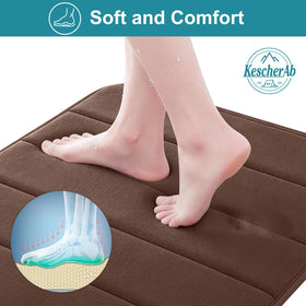 KescherAb large bathroom mat 19x31 cushions feet after showers.