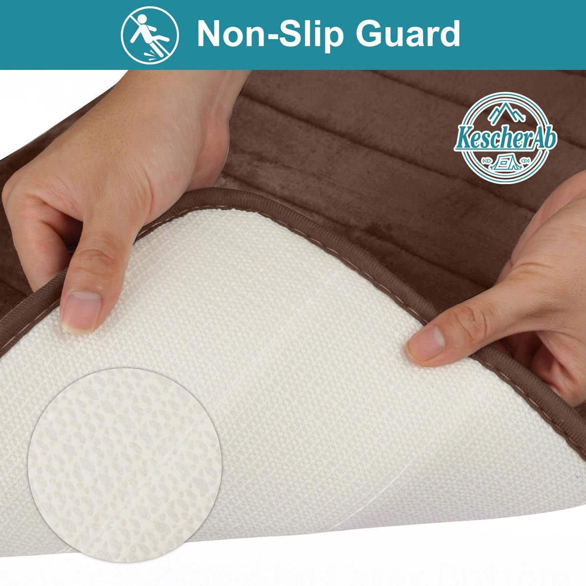 KescherAb ultra-soft memory foam cushions every step.