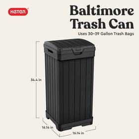 Keter Baltimore drip drawer shown for easy liquid cleanup