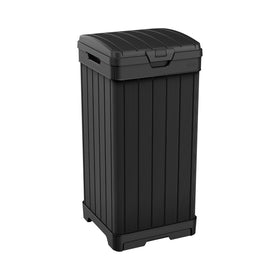 Keter Baltimore dual lid trash can keeps pets out and waste secure