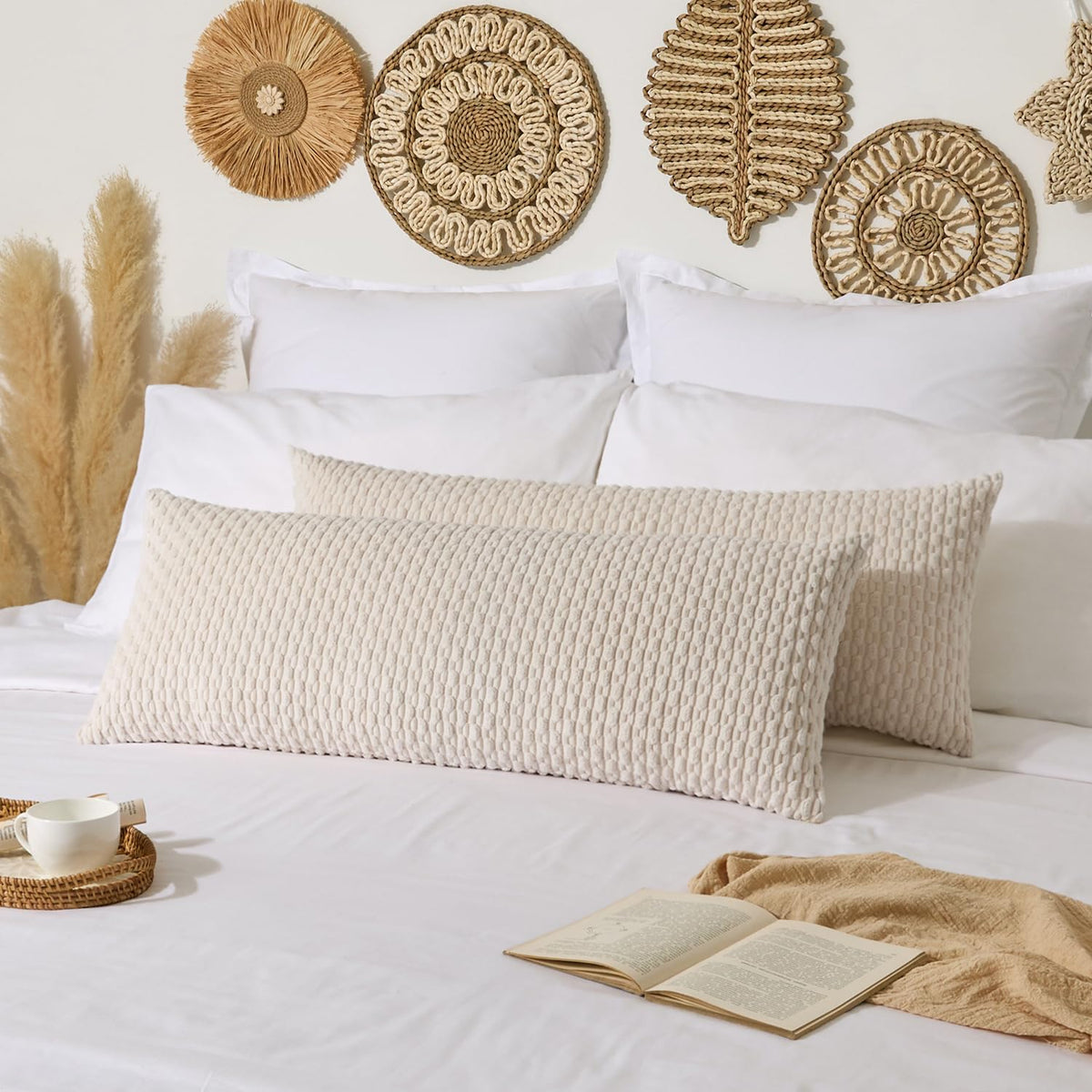 Kevin Textile boho striped pillow cover complements sofas with subtle pattern