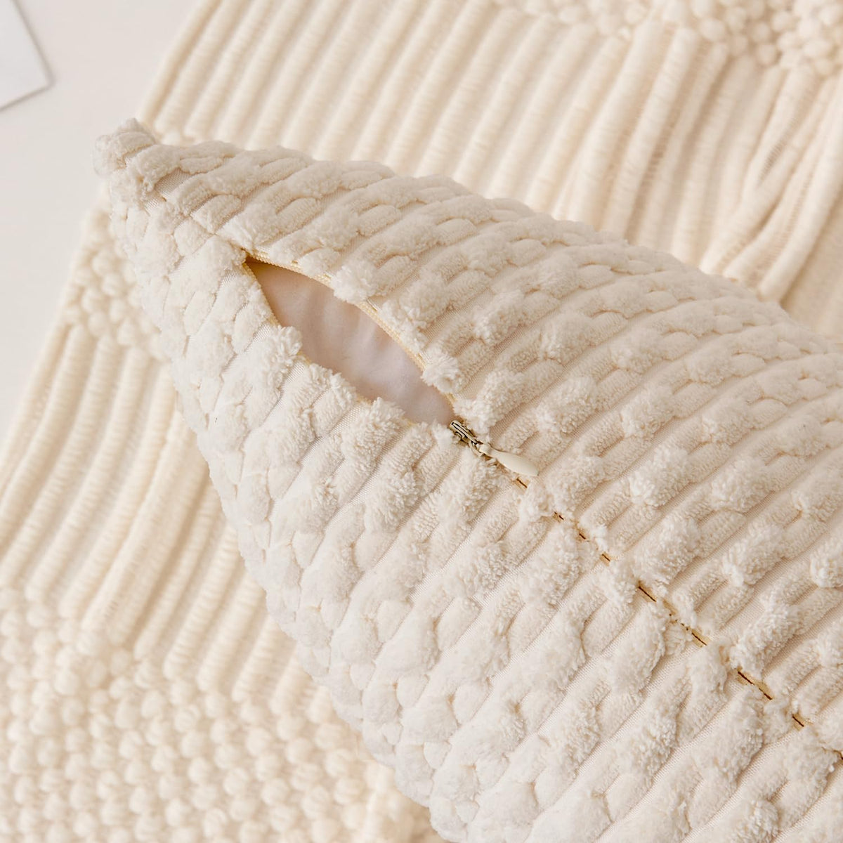 Kevin Textile farmhouse cream cover suits versatile decor in any room