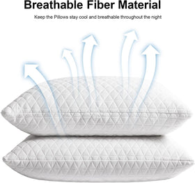 KEYOOHOME adjustable-fill pillow with zipper enables personalized comfort.