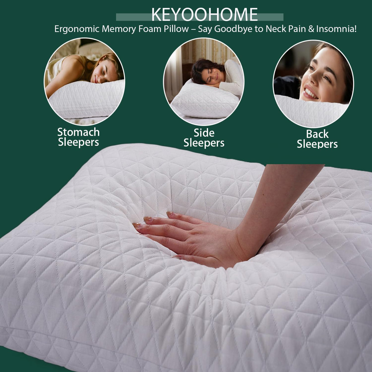 KeyooHOME breathable cover promotes airflow and dry comfort