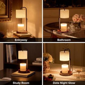 Keysays Candle Warmer decor piece with linen fabric finish.