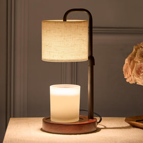 Keysays Candle Warmer with linen fabric base for safe ambiance.