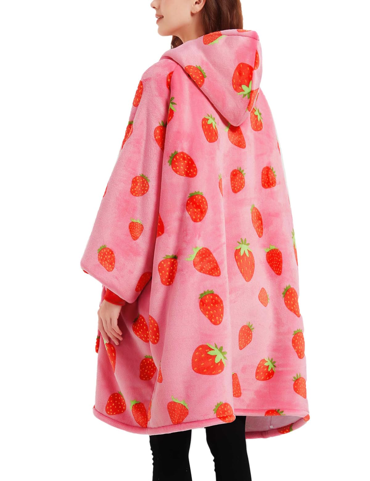 KFUBUO oversized hoodie-blanket with kangaroo pouch for comfy movie nights.