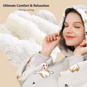 KFUBUO wearable blanket hoodie makes a cozy gift for friends and family