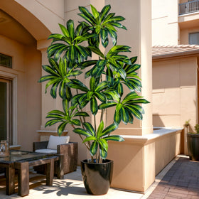 Kgabbke living-room centerpiece artificial tree adds natural charm.