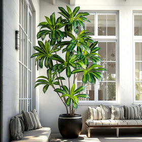 Kgabbke low-light friendly artificial tree brightens spaces without sun.