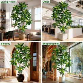 Kgabbke lush faux tree provides maintenance-free greenery for busy spaces.