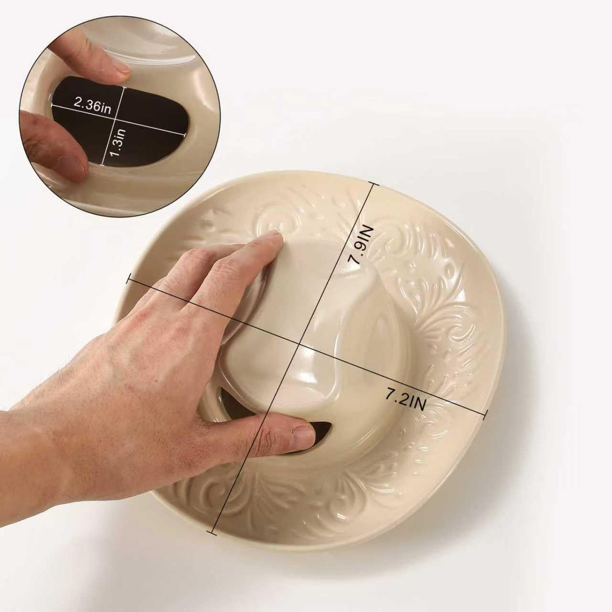 KGCCIZI Ceramic Wall Vase for Flowers close-up shows durable glaze.