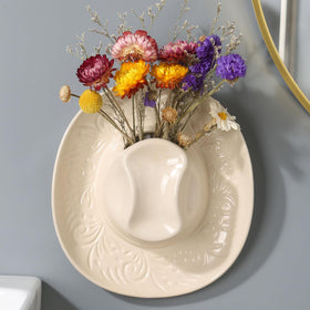 KGCCIZI Farmhouse Boho Wall Planter complements rustic interiors.