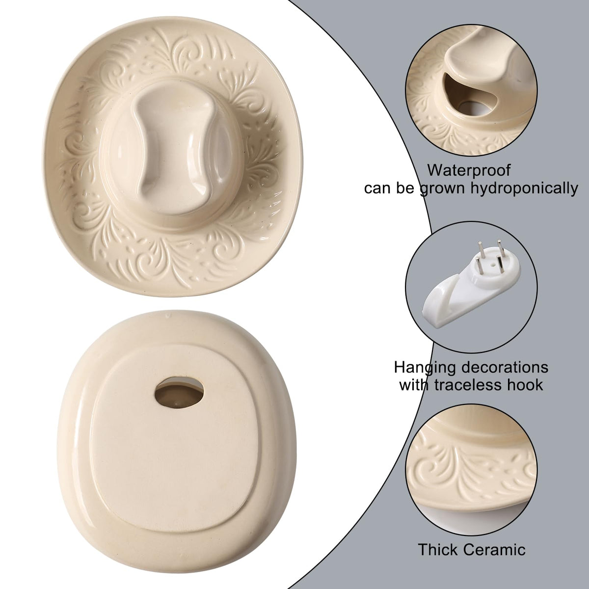 KGCCIZI Hydroponic Interior Wall Planter highlights waterproof interior.