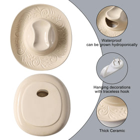 KGCCIZI Hydroponic Interior Wall Planter highlights waterproof interior.