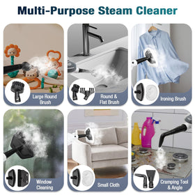 KGHKGH Steam Mop 23-ft cord unrolled for easy whole-house cleaning.