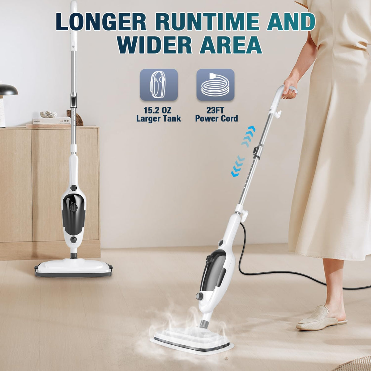 KGHKGH Steam Mop accessories layout showing 11 tools for versatile tasks.