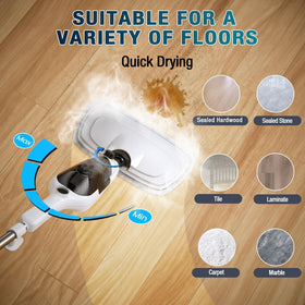 KGHKGH Steam Mop water-tank close-up for easy refilling and uninterrupted cleaning.