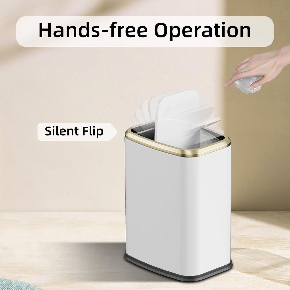 KHMMGK compact bin under-sink fits small spaces in bathrooms and offices.
