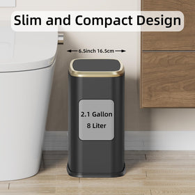 KHMMGK swing-top lid design for easy, hands-free waste disposal.