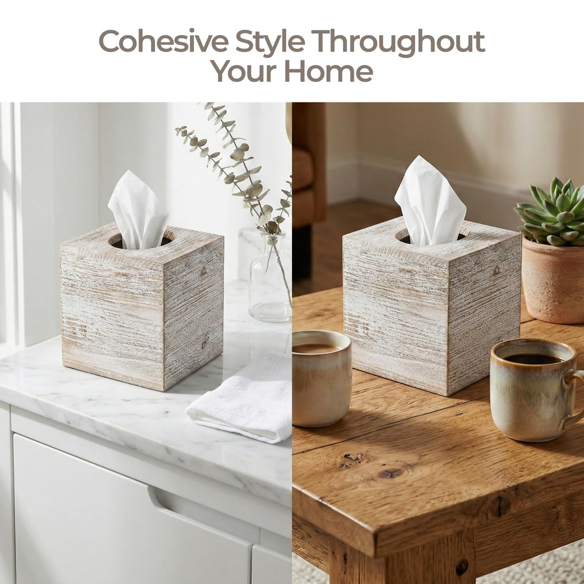 Khnum tissue box cover used as farmhouse bathroom decor idea